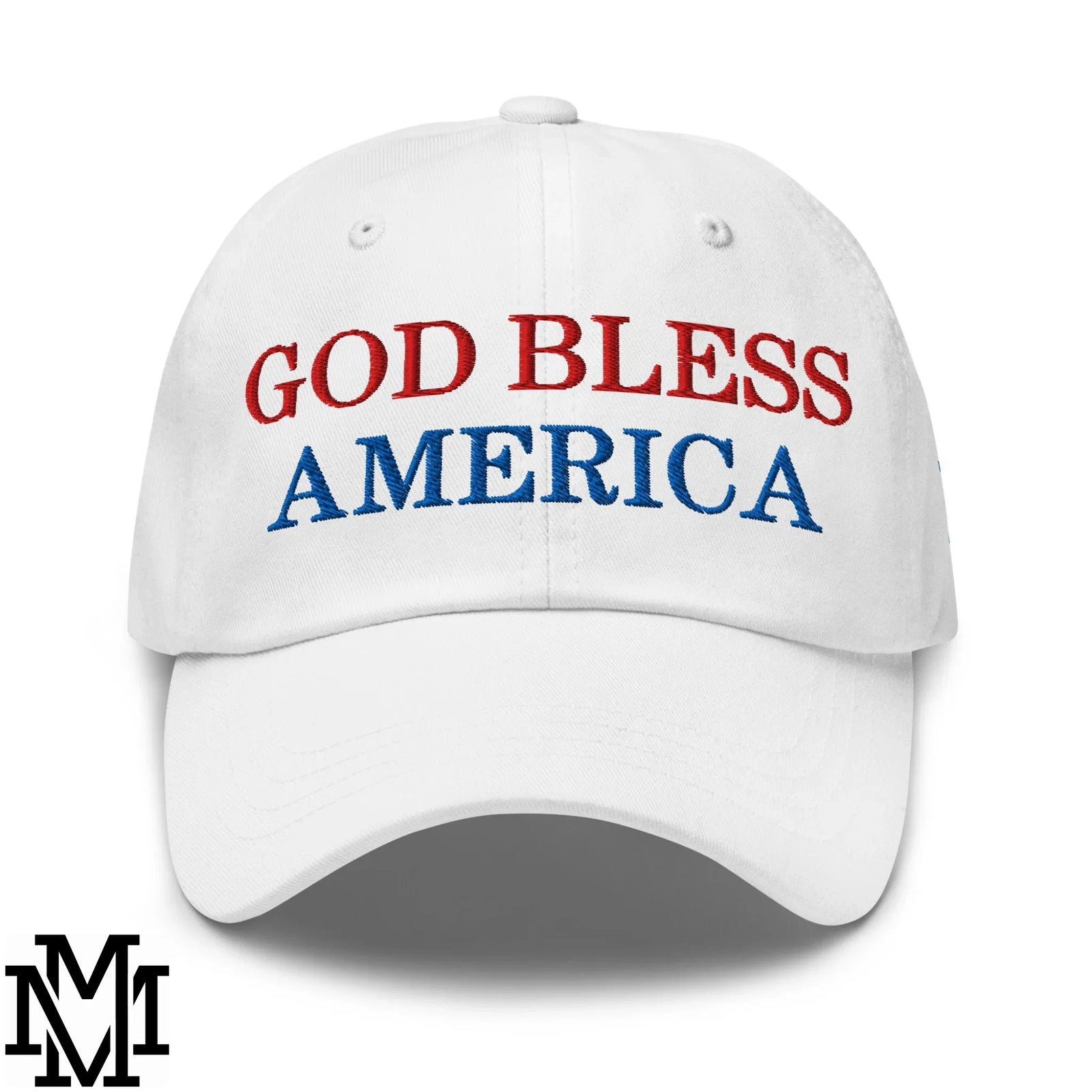 God Bless America 4th of July Embroidered Unstructured Dad Hat