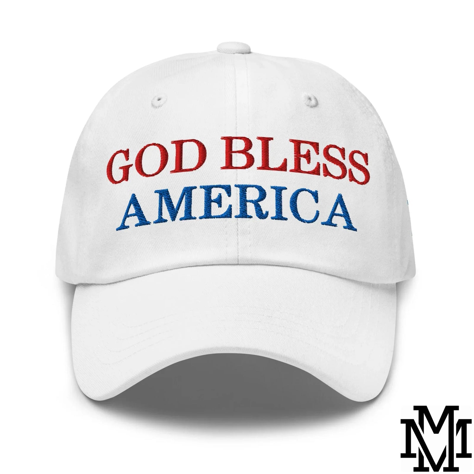 God Bless America 4th of July Embroidered Unstructured Dad Hat