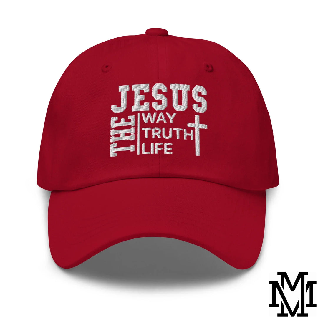 Jesus The Way The Truth The Life Embroidered Unstructured Dad Hat