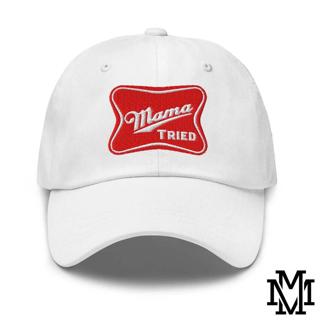 Mama Tried Champagne Embroidered Unstructured Dad Hat