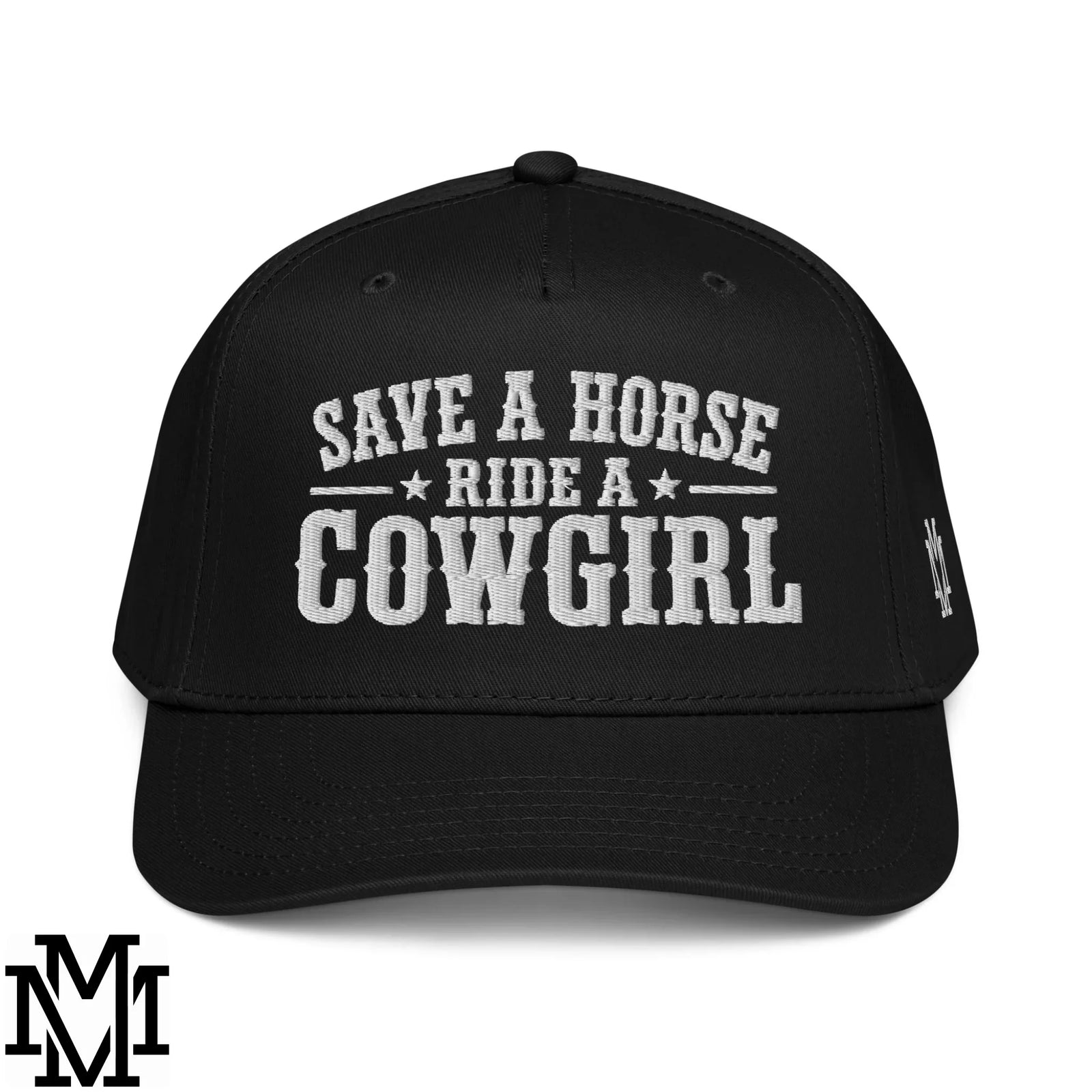 Save a Horse Ride a Cowgirl Embroidered Baseball Snapback Hat
