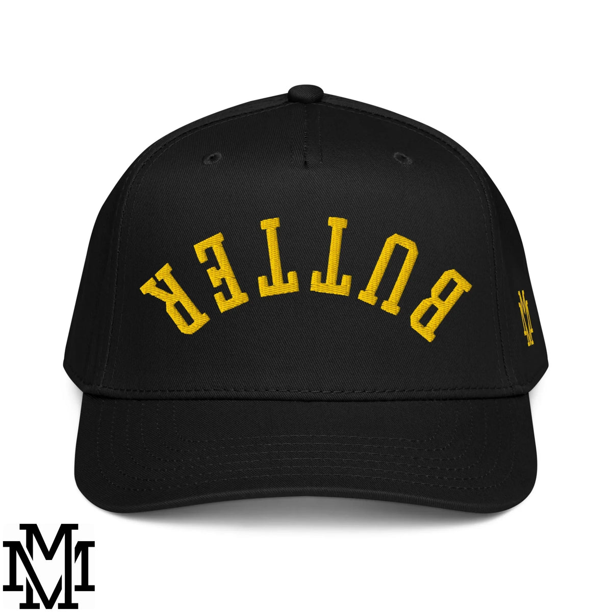 Upside Down Butter Embroidered Baseball Snapback Hat