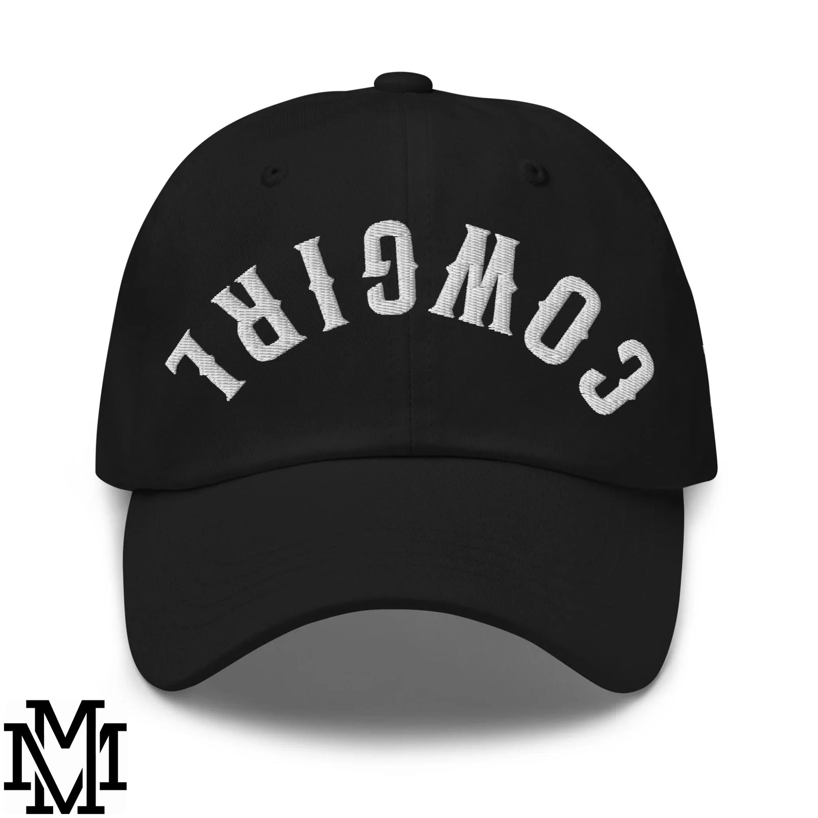 Upside Down Cowgirl Embroidered Unstructured Dad Hat