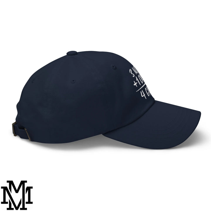 3 Nails + 1 Cross = 4 Given Embroidered Unstructured Dad Hat - Navy