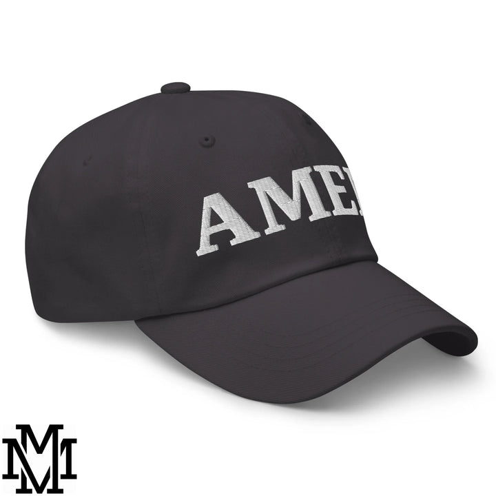 Amen Embroidered Unstructured Dad Hat - Dark Grey