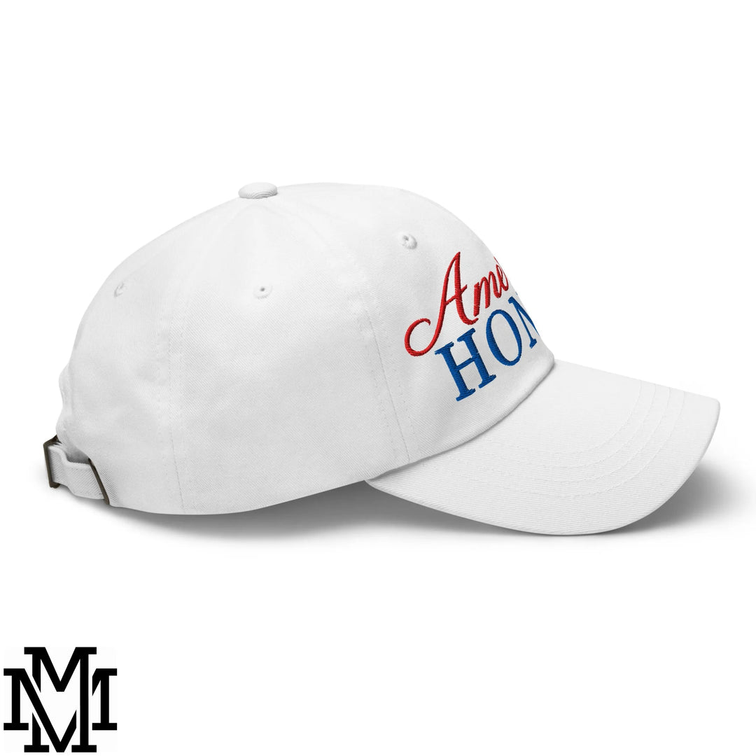 American Honey 4th of July Embroidered Unstructured Dad Hat - White