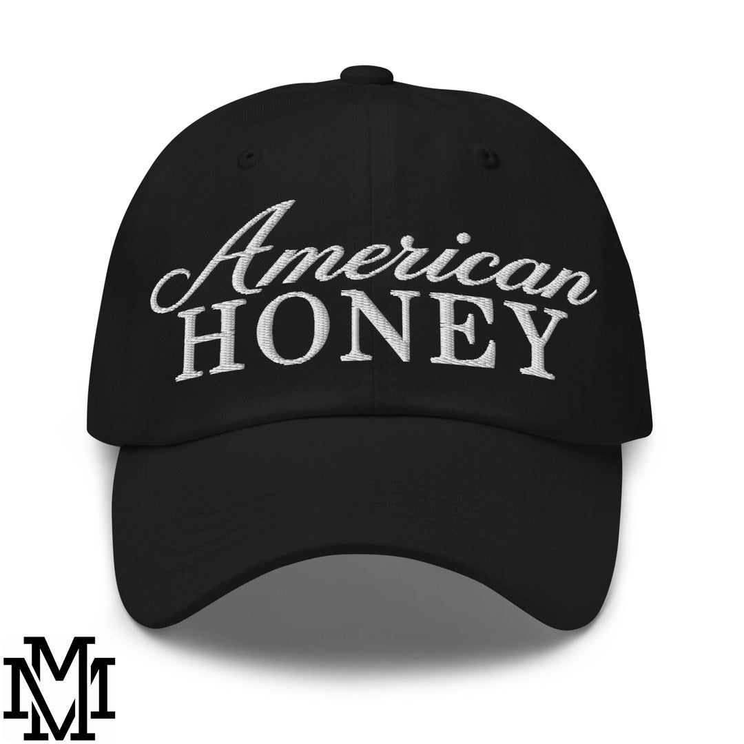 American Honey 4th of July Embroidered Unstructured Dad Hat - Black