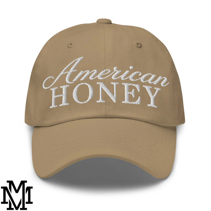 American Honey 4th of July Embroidered Unstructured Dad Hat - Khaki
