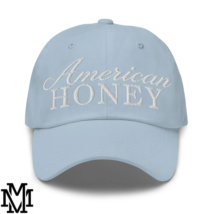 American Honey 4th of July Embroidered Unstructured Dad Hat - Light Blue