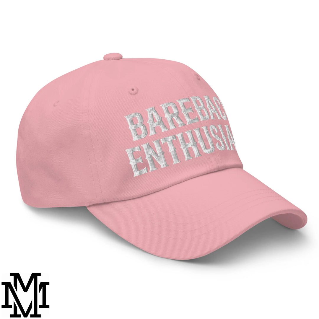 Bareback Enthusiast Embroidered Unstructured Dad Hat - Pink