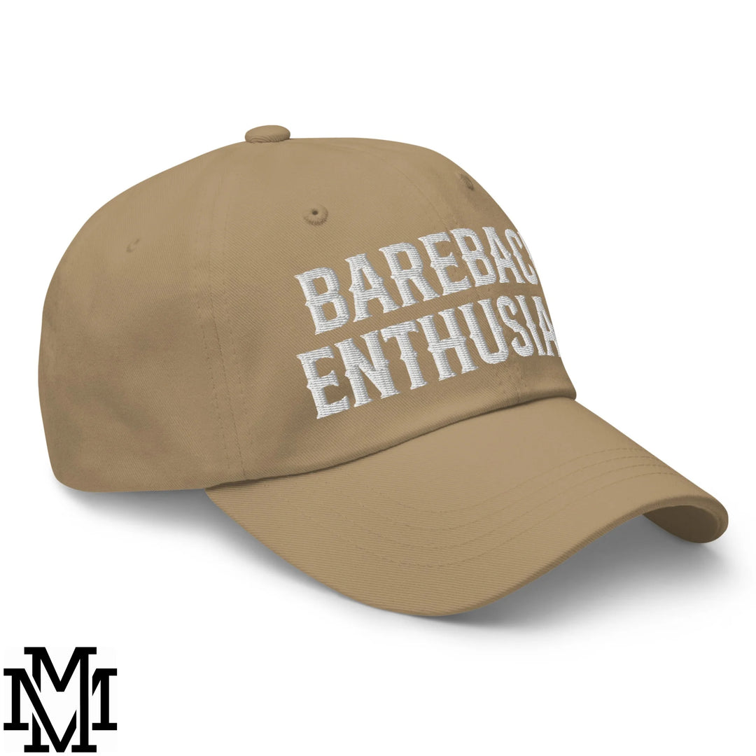 Bareback Enthusiast Embroidered Unstructured Dad Hat - Khaki