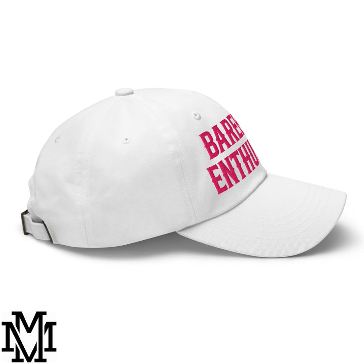 Bareback Enthusiast Embroidered Unstructured Dad Hat - White