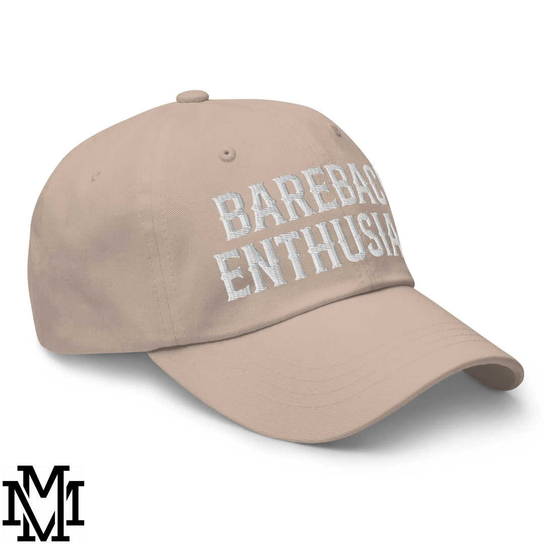 Bareback Enthusiast Embroidered Unstructured Dad Hat - Stone