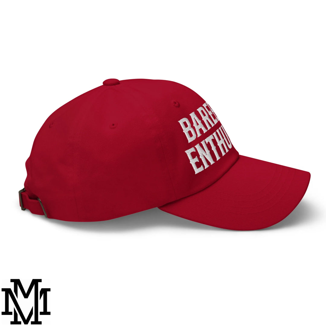 Bareback Enthusiast Embroidered Unstructured Dad Hat - Cranberry