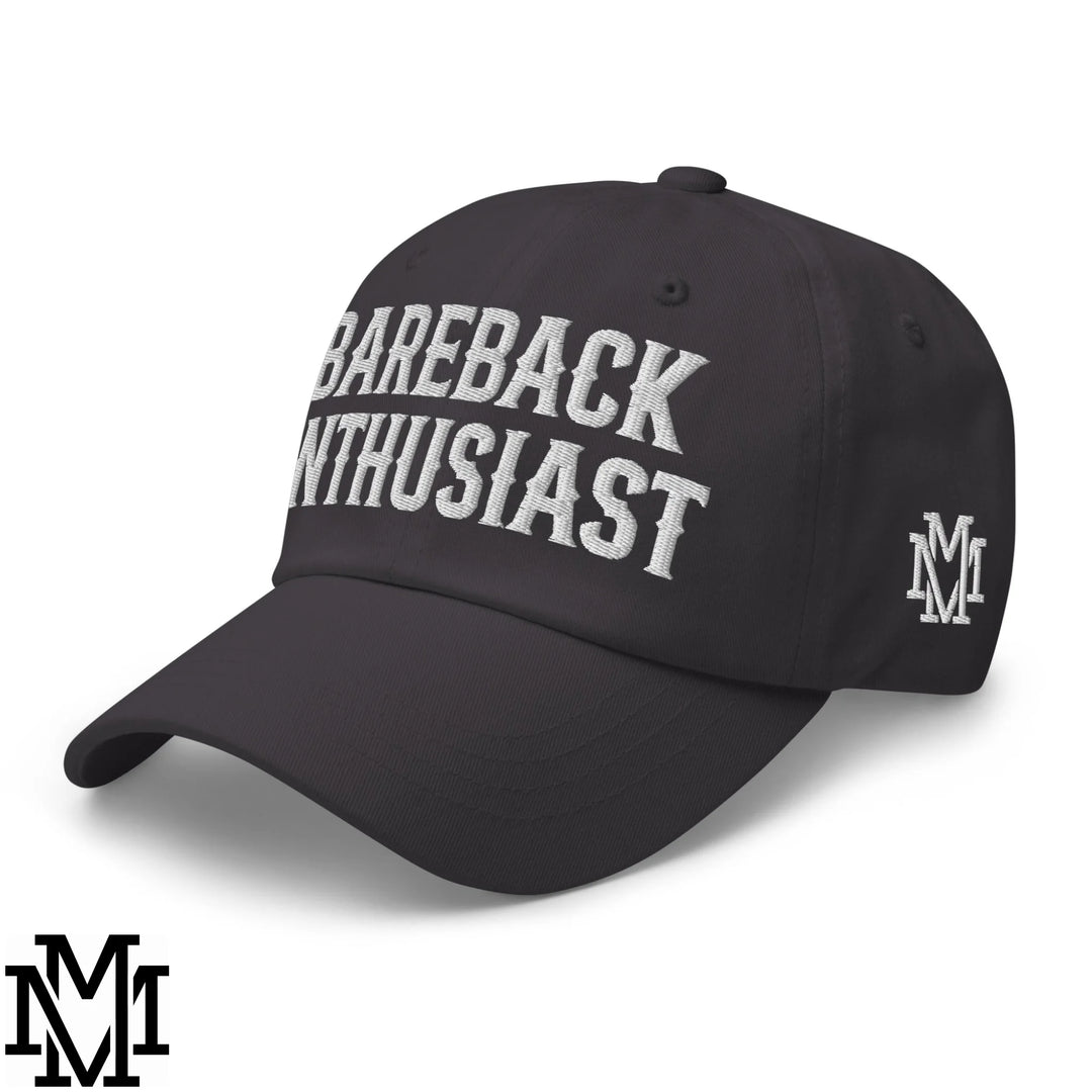 Bareback Enthusiast Embroidered Unstructured Dad Hat - Dark Grey