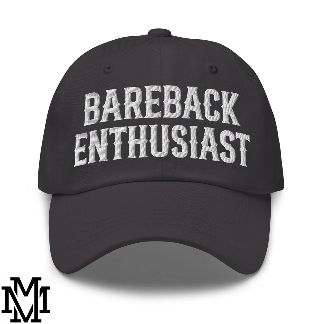 Bareback Enthusiast Embroidered Unstructured Dad Hat - Dark Grey