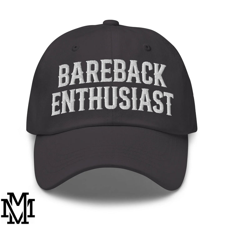 Bareback Enthusiast Embroidered Unstructured Dad Hat - Dark Grey