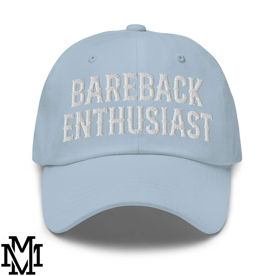 Bareback Enthusiast Embroidered Unstructured Dad Hat - Light Blue