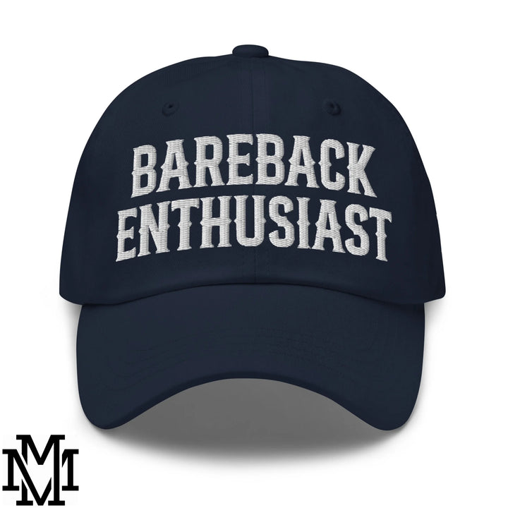 Bareback Enthusiast Embroidered Unstructured Dad Hat - Navy