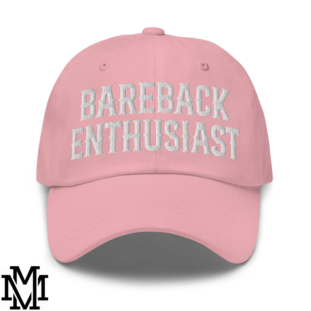 Bareback Enthusiast Embroidered Unstructured Dad Hat - Pink