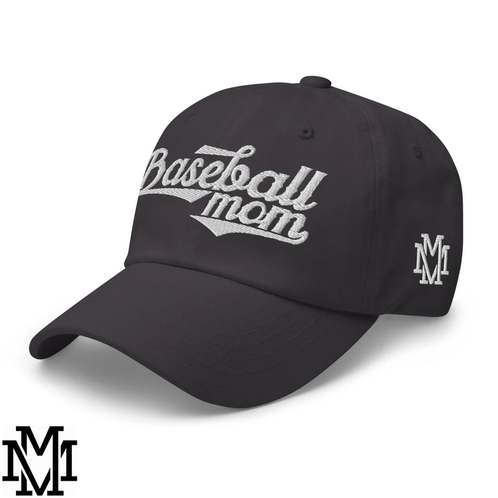 Baseball Mom Embroidered Unstructured Dad Hat - Dark Grey