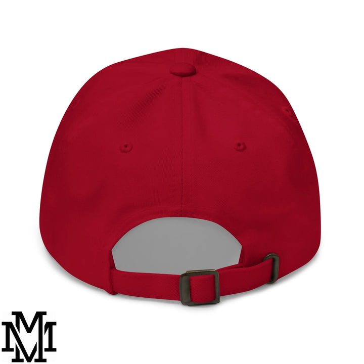 Baseball Mom Embroidered Unstructured Dad Hat - Cranberry