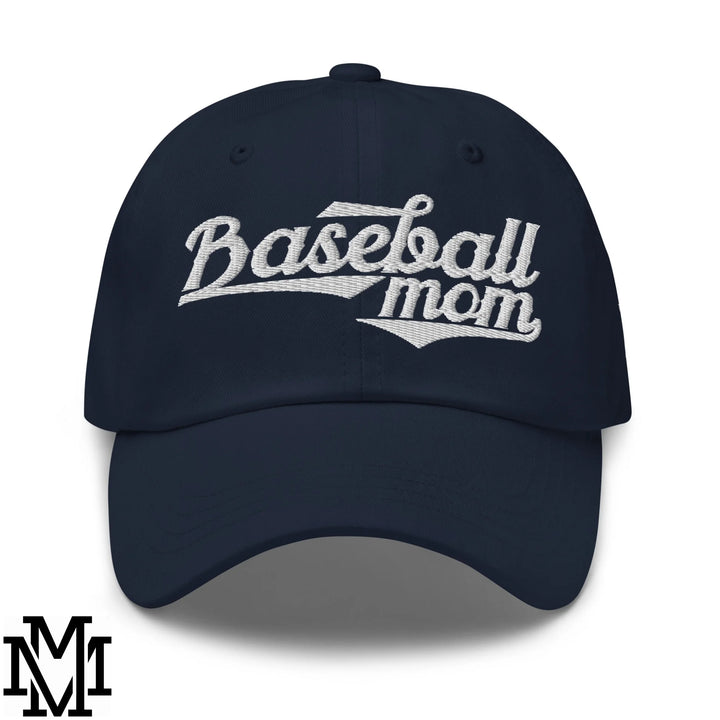 Baseball Mom Embroidered Unstructured Dad Hat - Navy