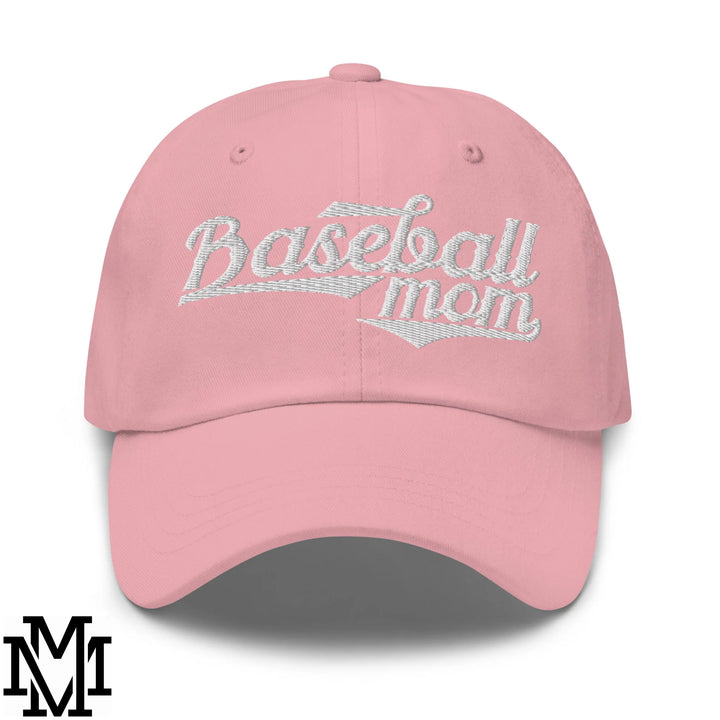 Baseball Mom Embroidered Unstructured Dad Hat - Pink