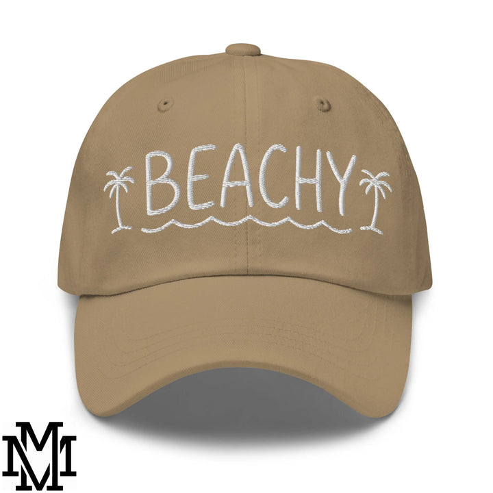 Beachy Embroidered Unstructured Dad Hat - Khaki
