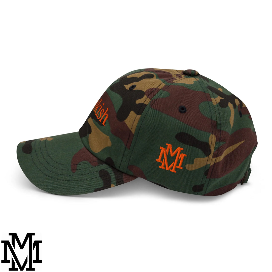 Bookish Embroidered Unstructured Dad Hat - Green Camo