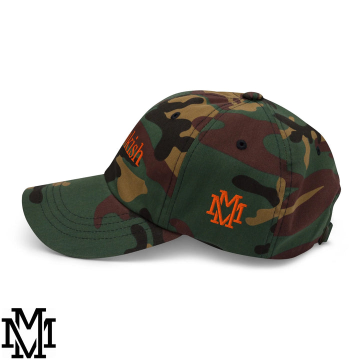 Bookish Embroidered Unstructured Dad Hat - Green Camo