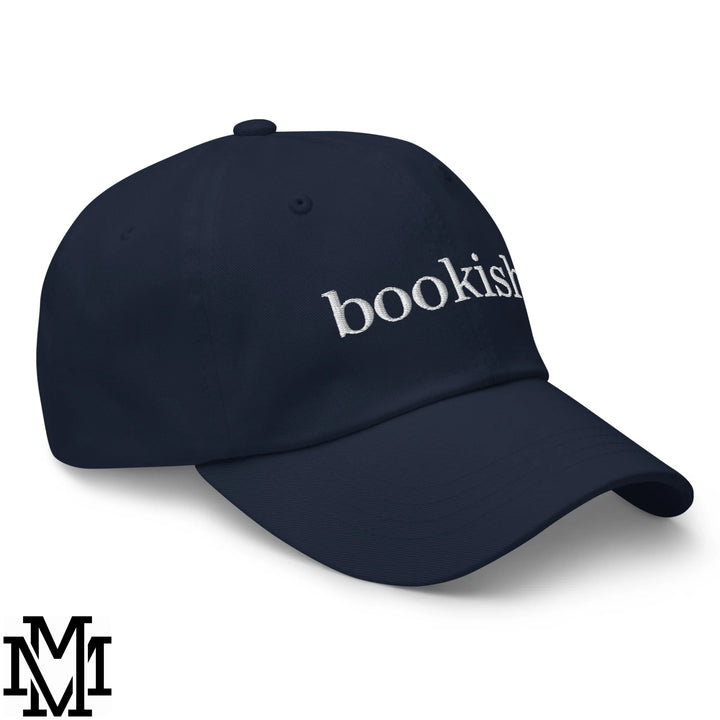 Bookish Embroidered Unstructured Dad Hat - Navy
