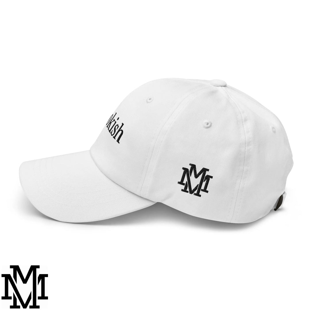 Bookish Embroidered Unstructured Dad Hat - White