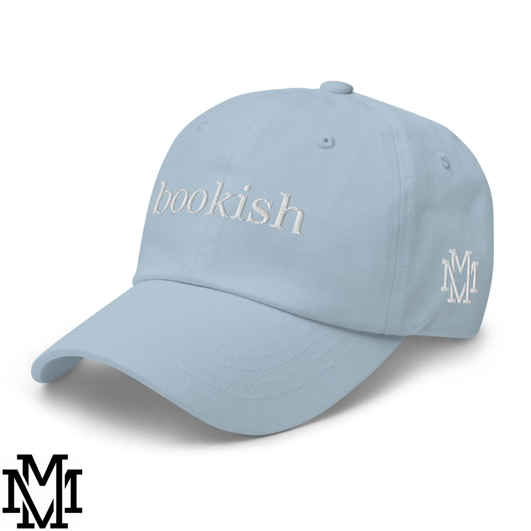 Bookish Embroidered Unstructured Dad Hat - Light Blue