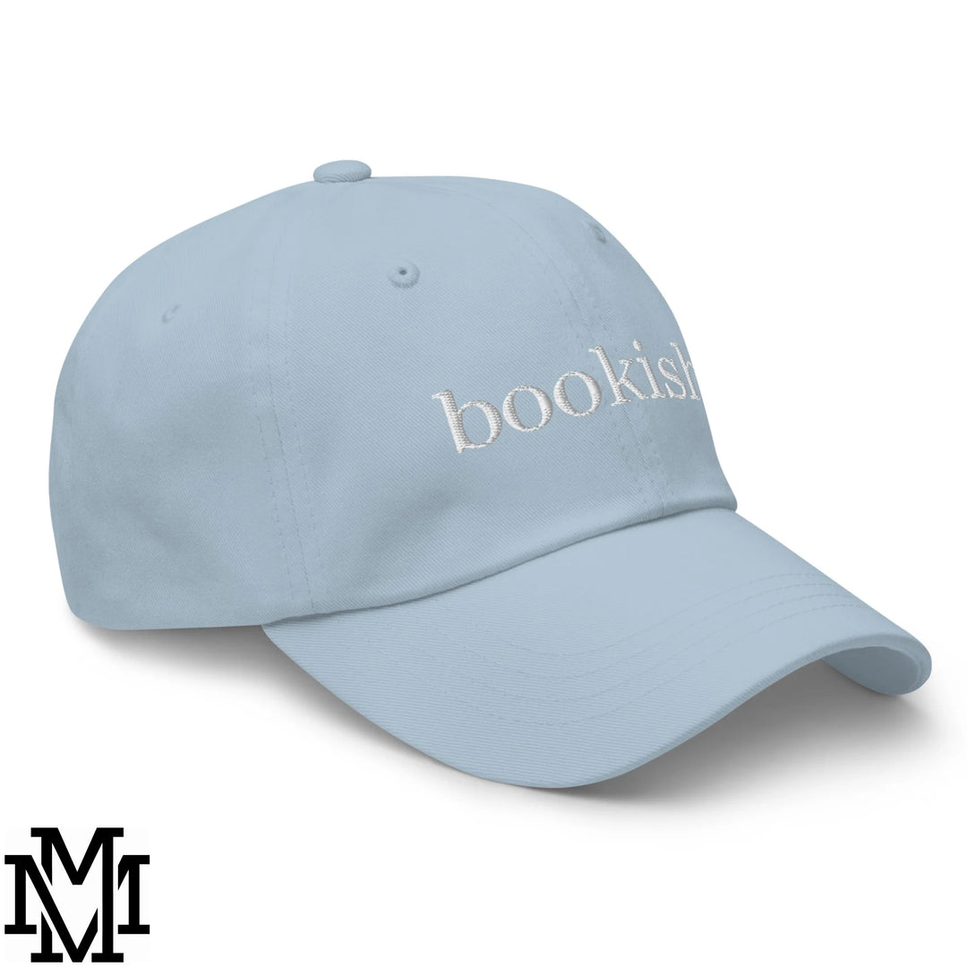 Bookish Embroidered Unstructured Dad Hat - Light Blue