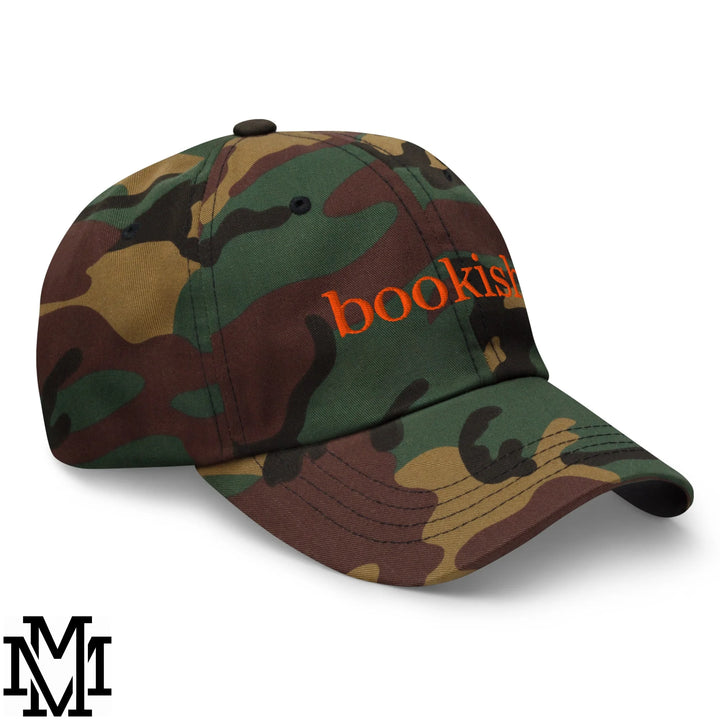 Bookish Embroidered Unstructured Dad Hat - Green Camo
