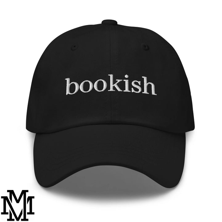 Bookish Embroidered Unstructured Dad Hat - Black