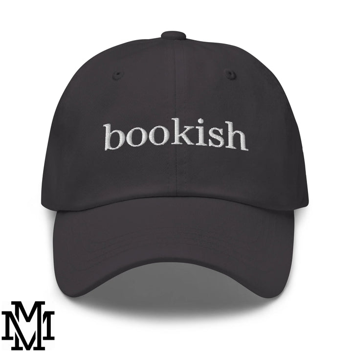Bookish Embroidered Unstructured Dad Hat - Dark Grey