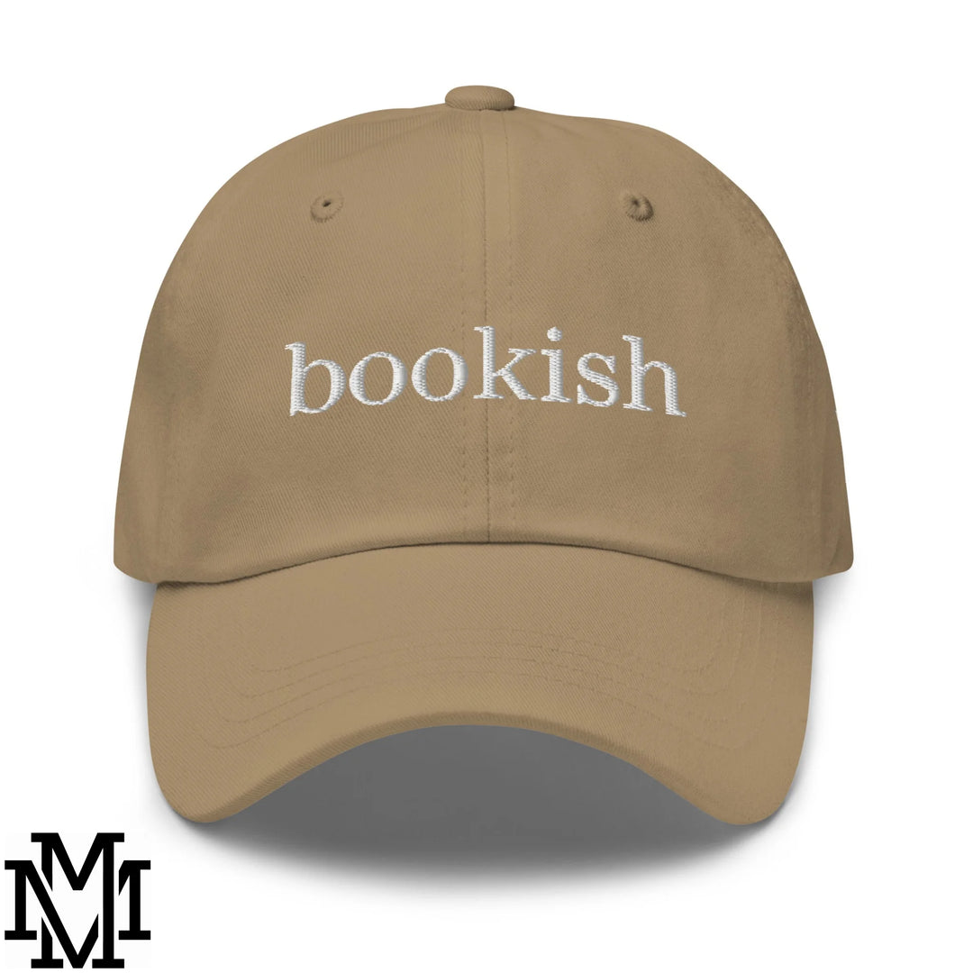 Bookish Embroidered Unstructured Dad Hat - Khaki