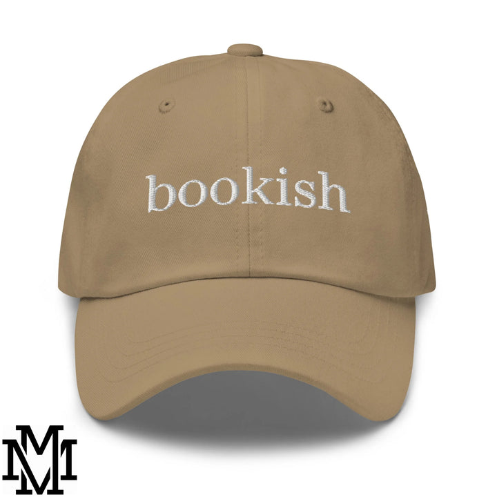 Bookish Embroidered Unstructured Dad Hat - Khaki