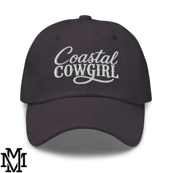 Coastal Cowgirl Embroidered Unstructured Dad Hat - Dark Grey