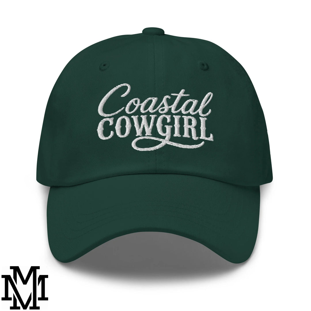 Coastal Cowgirl Embroidered Unstructured Dad Hat - Spruce