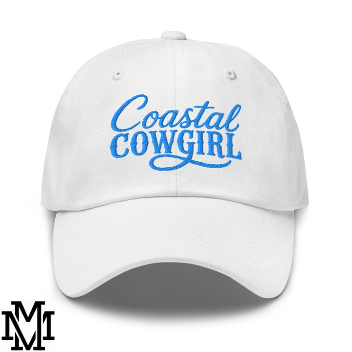 Coastal Cowgirl Embroidered Unstructured Dad Hat - White