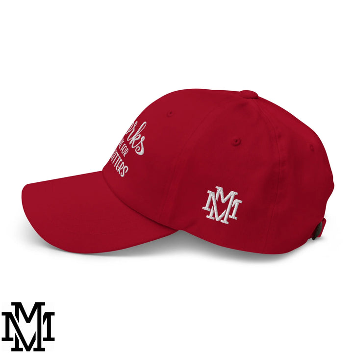 Corks are for Quitters Embroidered Unstructured Dad Hat - Cranberry