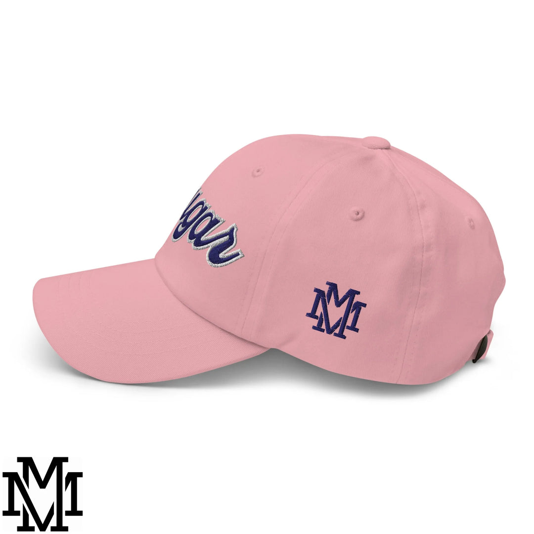 Cougar Embroidered Unstructured Dad Hat - Pink