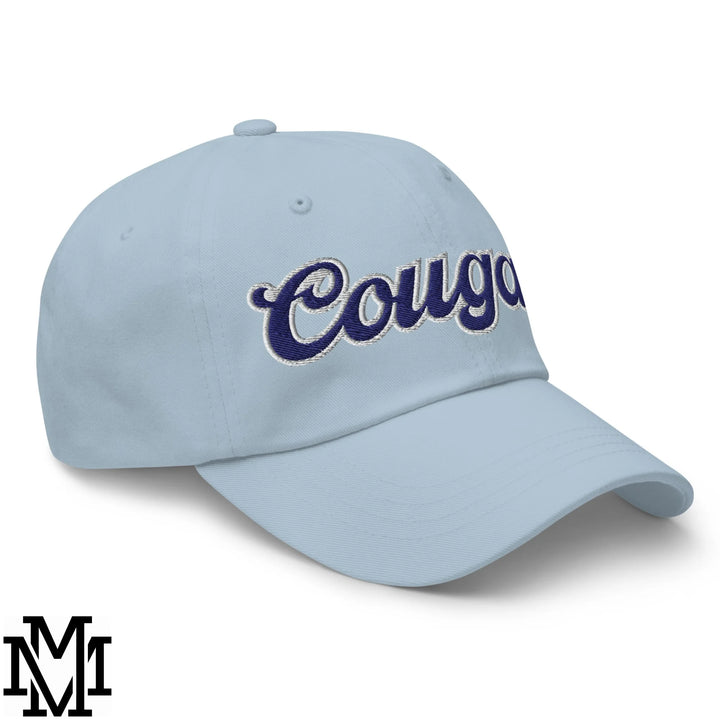 Cougar Embroidered Unstructured Dad Hat - Light Blue