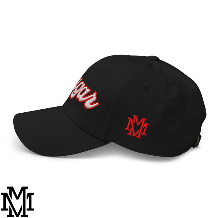 Cougar Embroidered Unstructured Dad Hat - Black