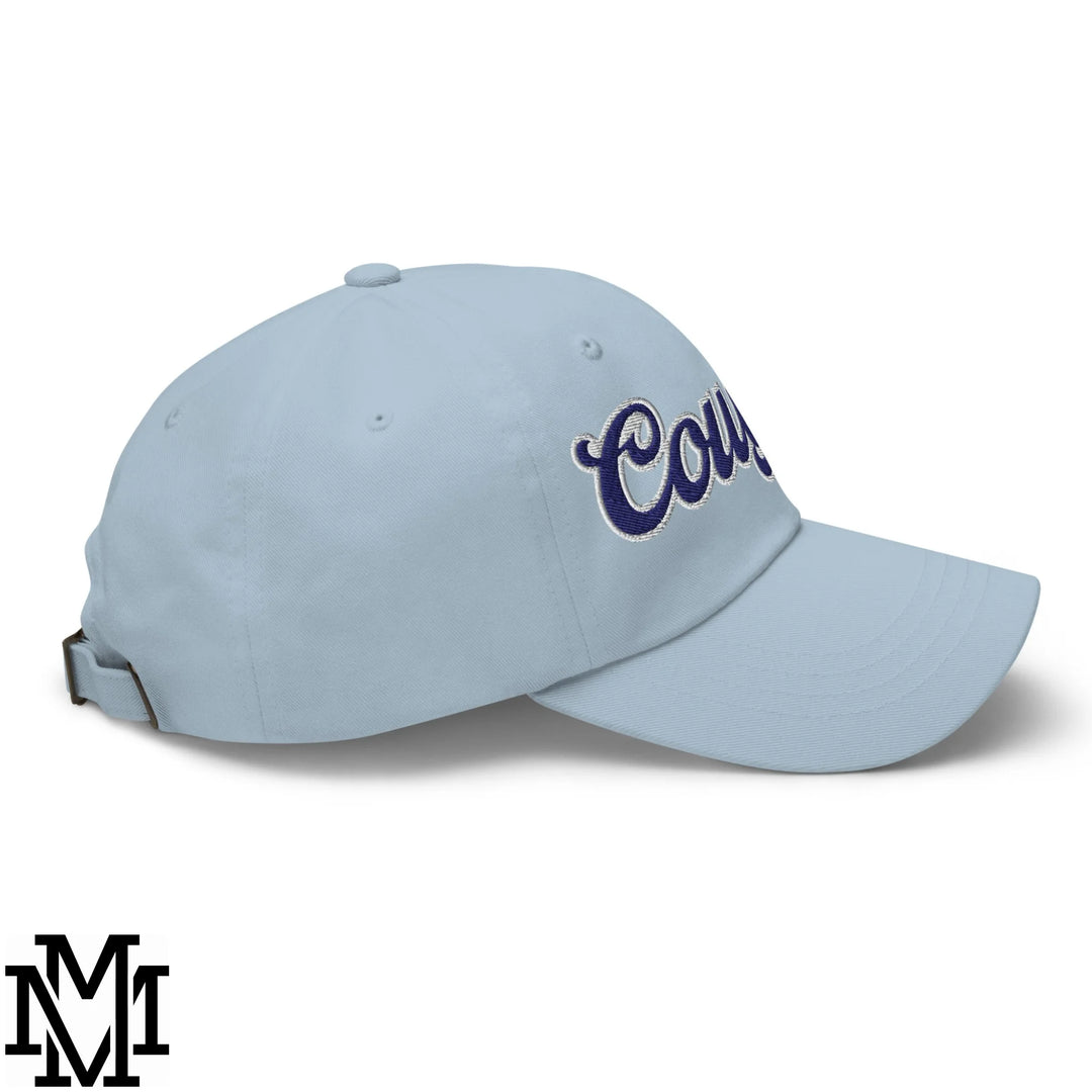 Cougar Embroidered Unstructured Dad Hat - Light Blue