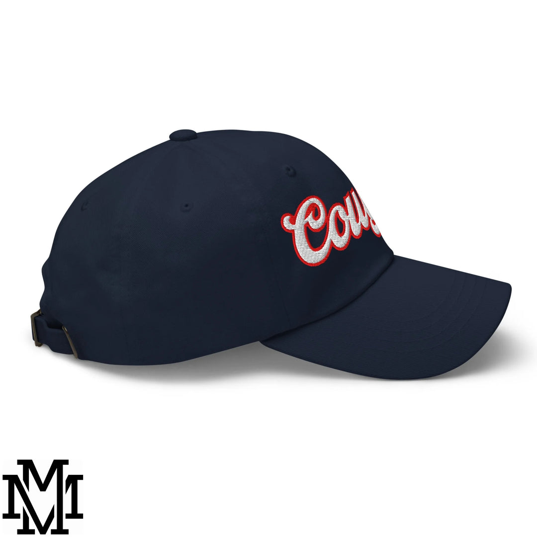 Cougar Embroidered Unstructured Dad Hat - Navy