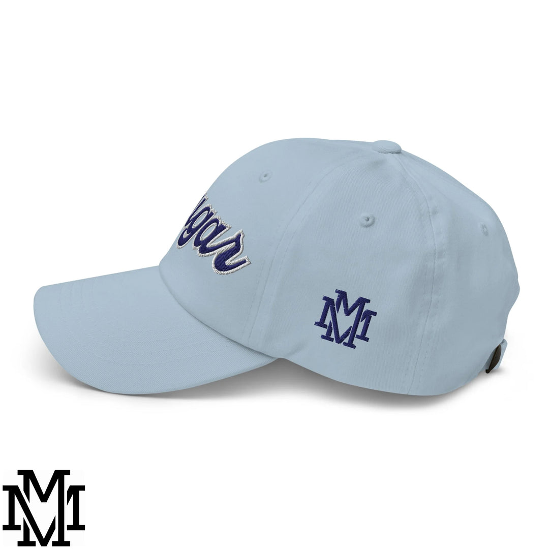 Cougar Embroidered Unstructured Dad Hat - Light Blue